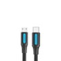 Vention Cable USB 2.0 COVBF USB-C a Micro-USB B, 1m, Negro
